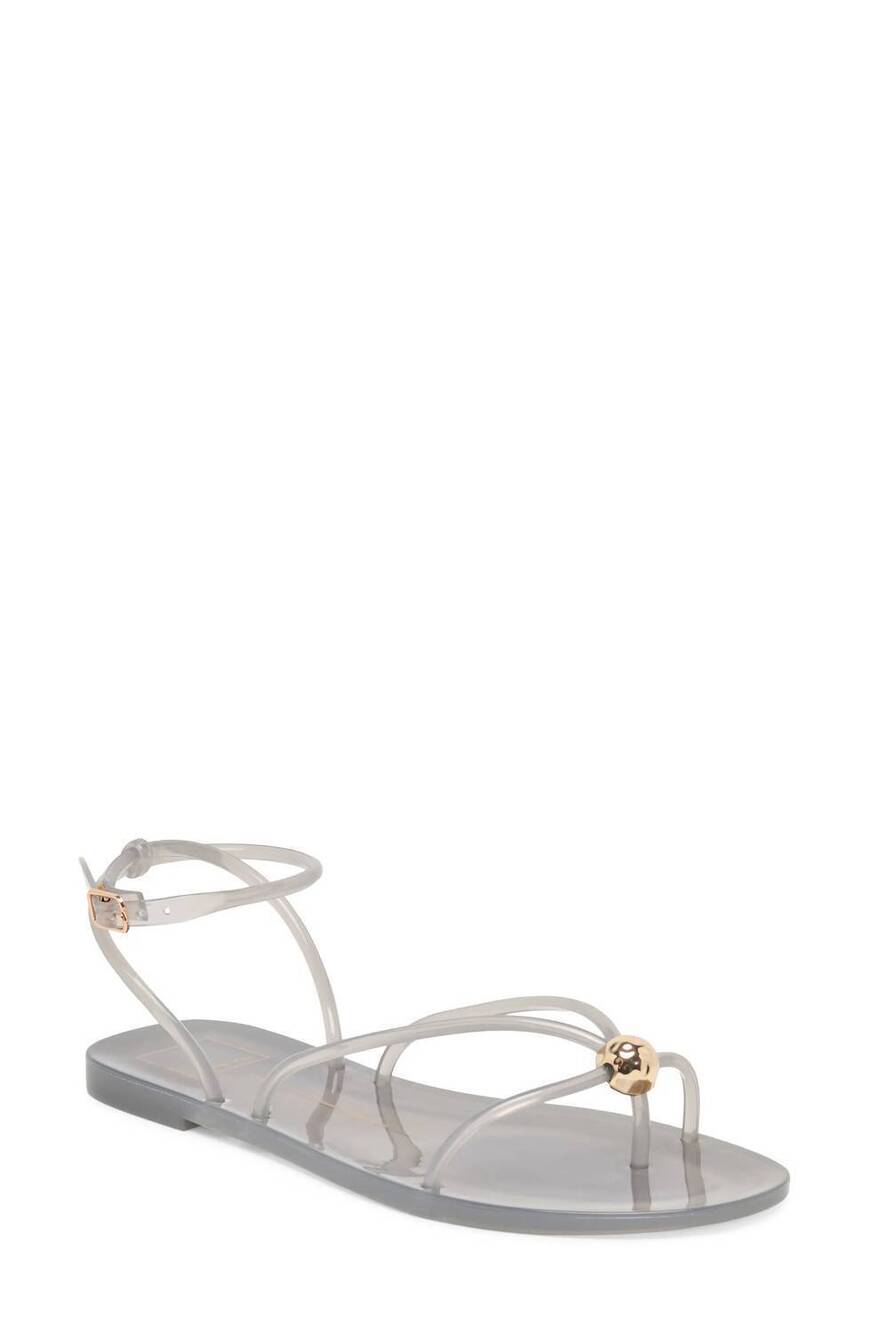 NEW DOLCE VITA women's kenley vinyl sandals in smoke jelly